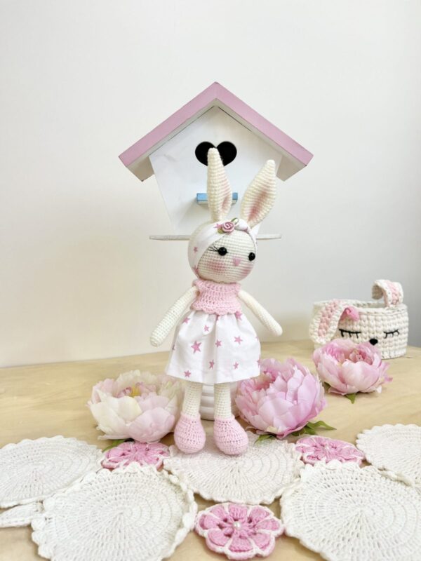 5151-عروسک خرگوش نازدونه ستاره ای